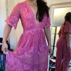 Mesh embroidered flower 🌸 dress